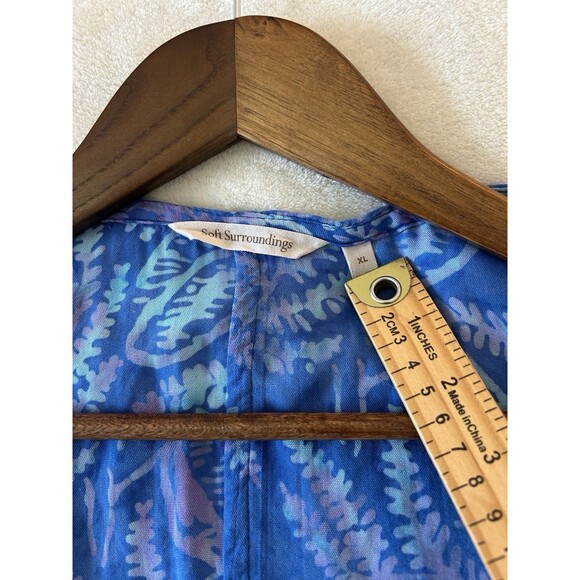 Soft Surroundings Dress Extra Large Maxi Pockets Cold Shoulder Resort Vacation - Picture 7 of 7